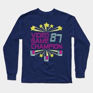 Old School Gaming Champ 1987 Retro Option Long Sleeve T-Shirt